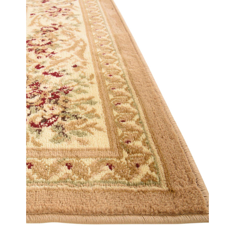 Andover Mills™ Meda Performance Burgundy/Brown/Green Rug & Reviews